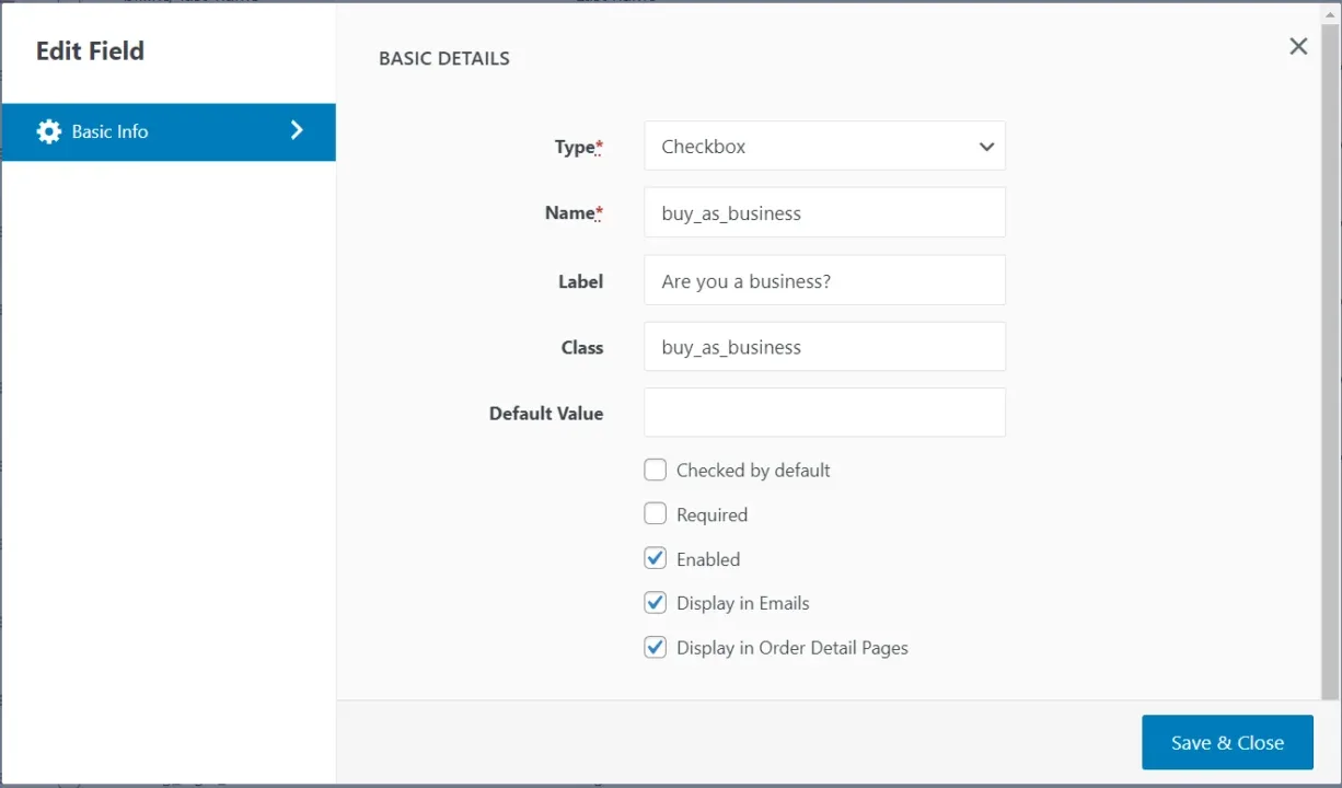 create the checkbox 2