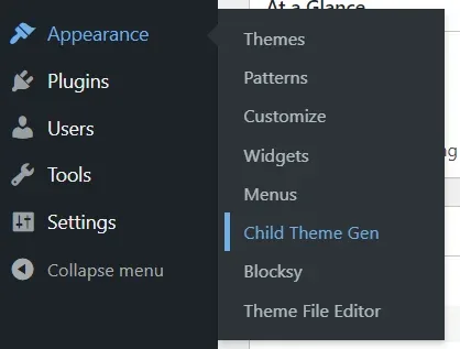 child theme generator