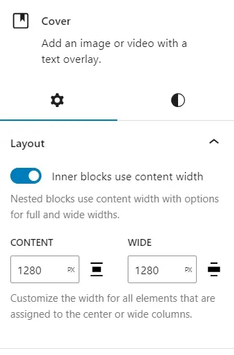 container width